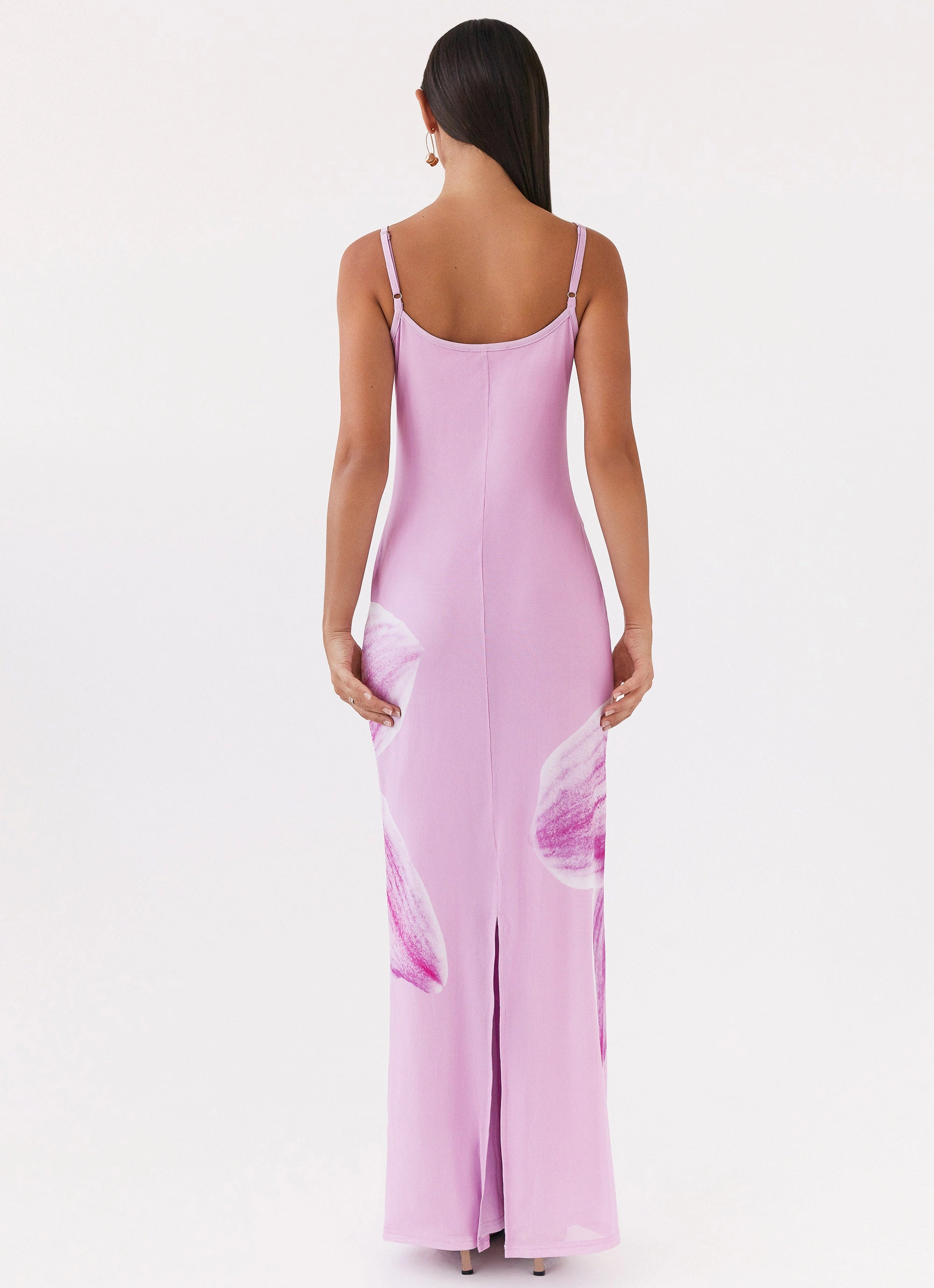 Basic essential Textured Flow Bad News Mesh Maxi Dress - Pink Magnolia
