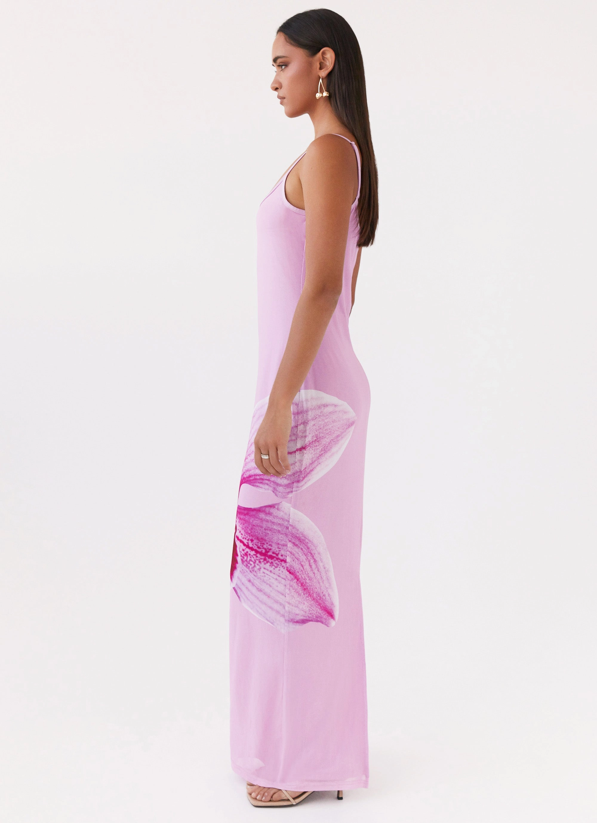 Shape Retention Bad News Mesh Maxi Dress - Pink Magnolia