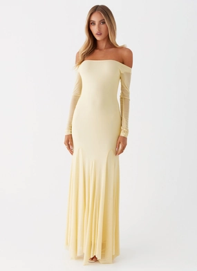 Maribel Maxi Dress - Yellow Bright bold dress