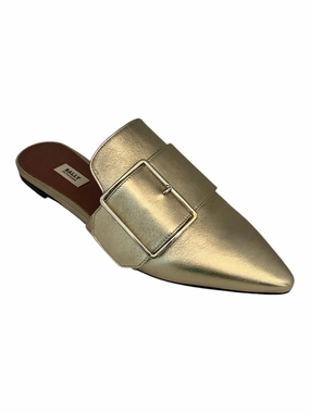 Sturdy Build Bally Hamelin 6223284 Ladies Champagne Leather Buckled Mules