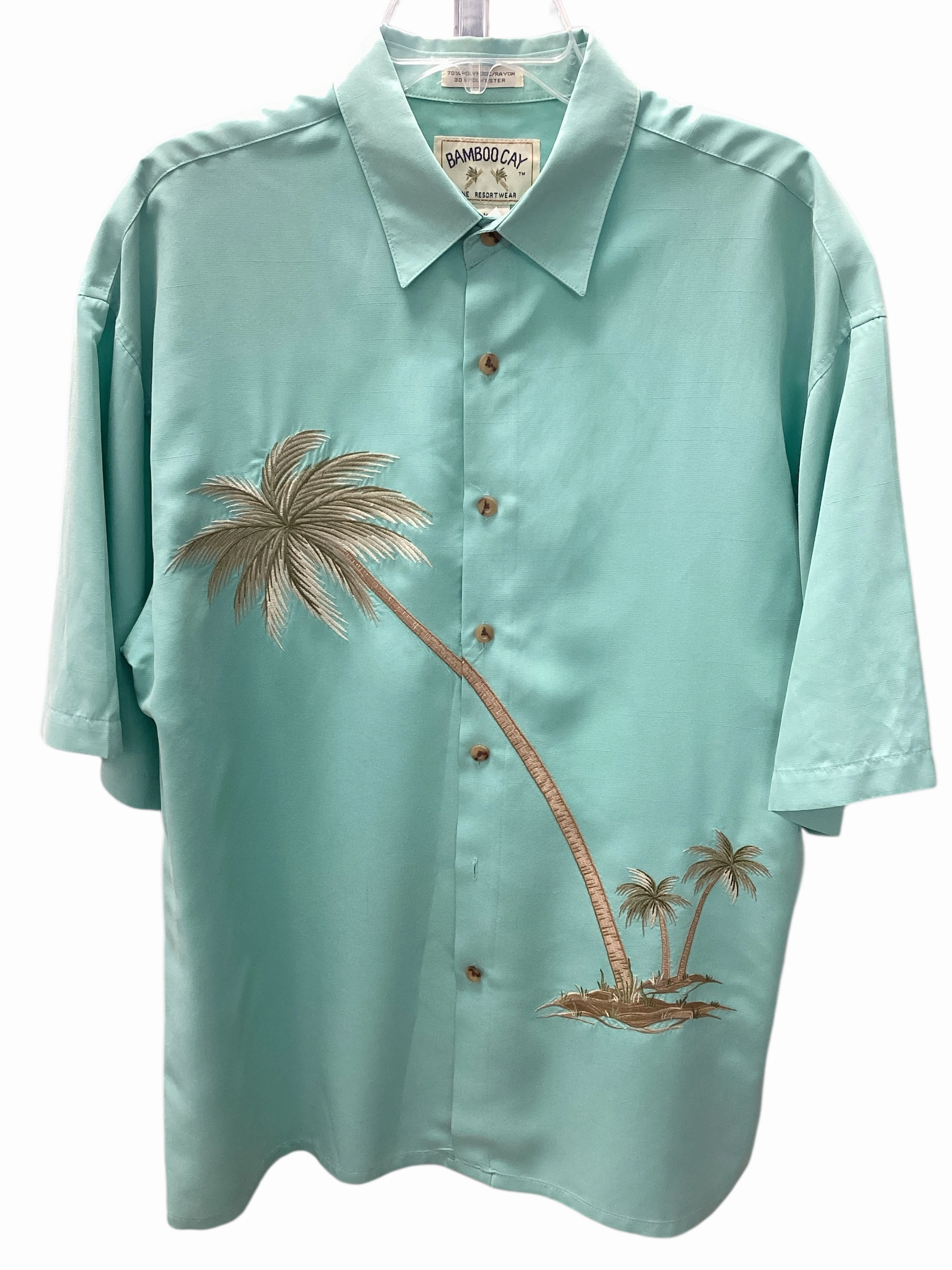 Chilly Weather Wear Bamboo Cay Men's Shirt Palm L