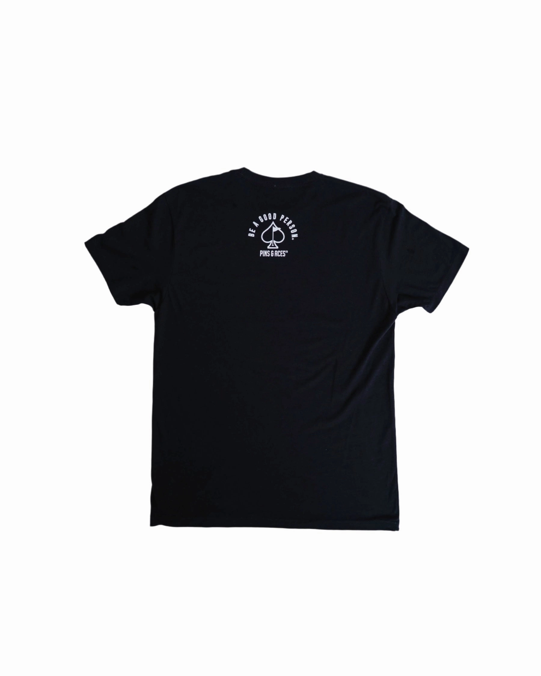 Stretchable Fabric Fashion-Forward Be A Good Person X Pins and Aces Signature T-Shirt - Black