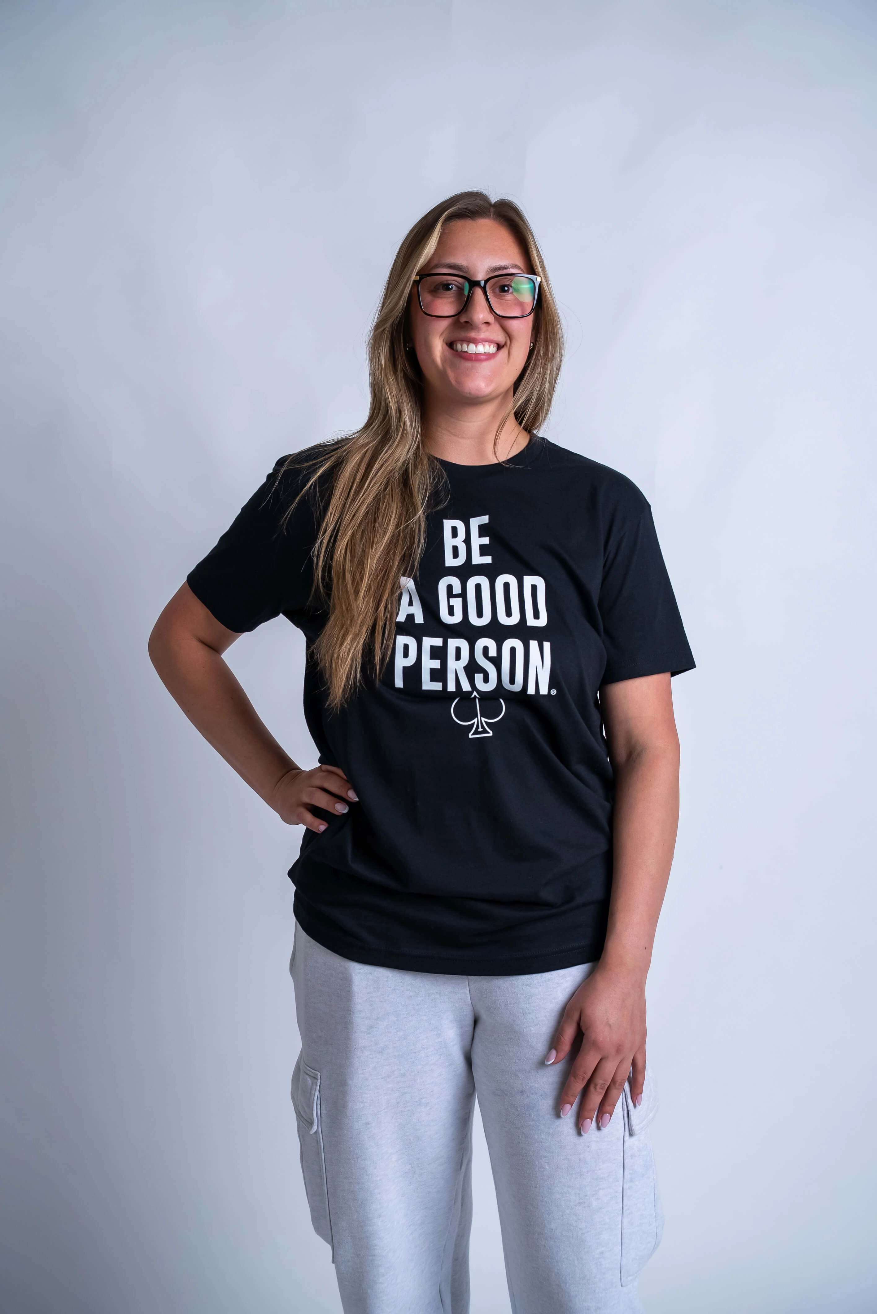 Be A Good Person X Pins and Aces Signature T-Shirt - Black High Neck