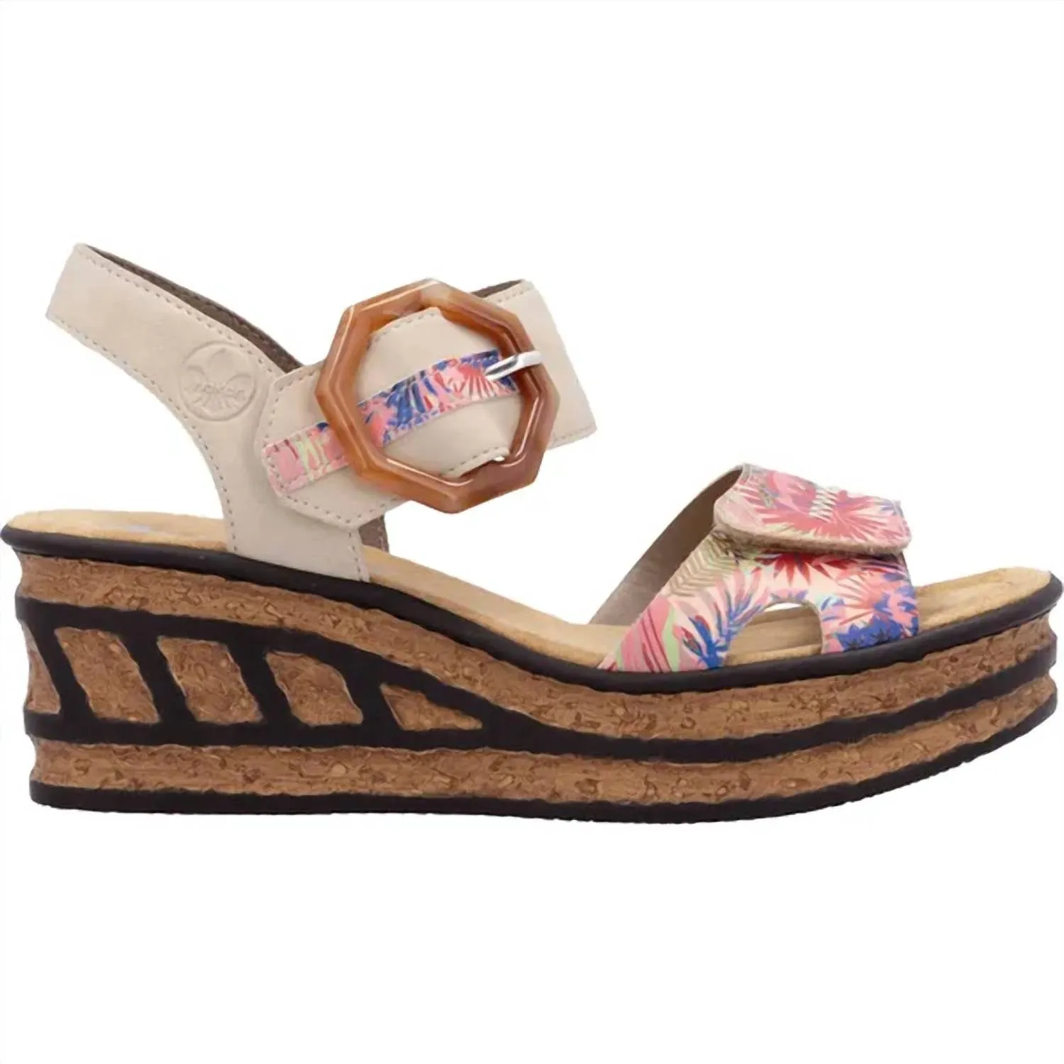 Women Rose 76 Wedge Sandal In Rose Jungle Air Touch