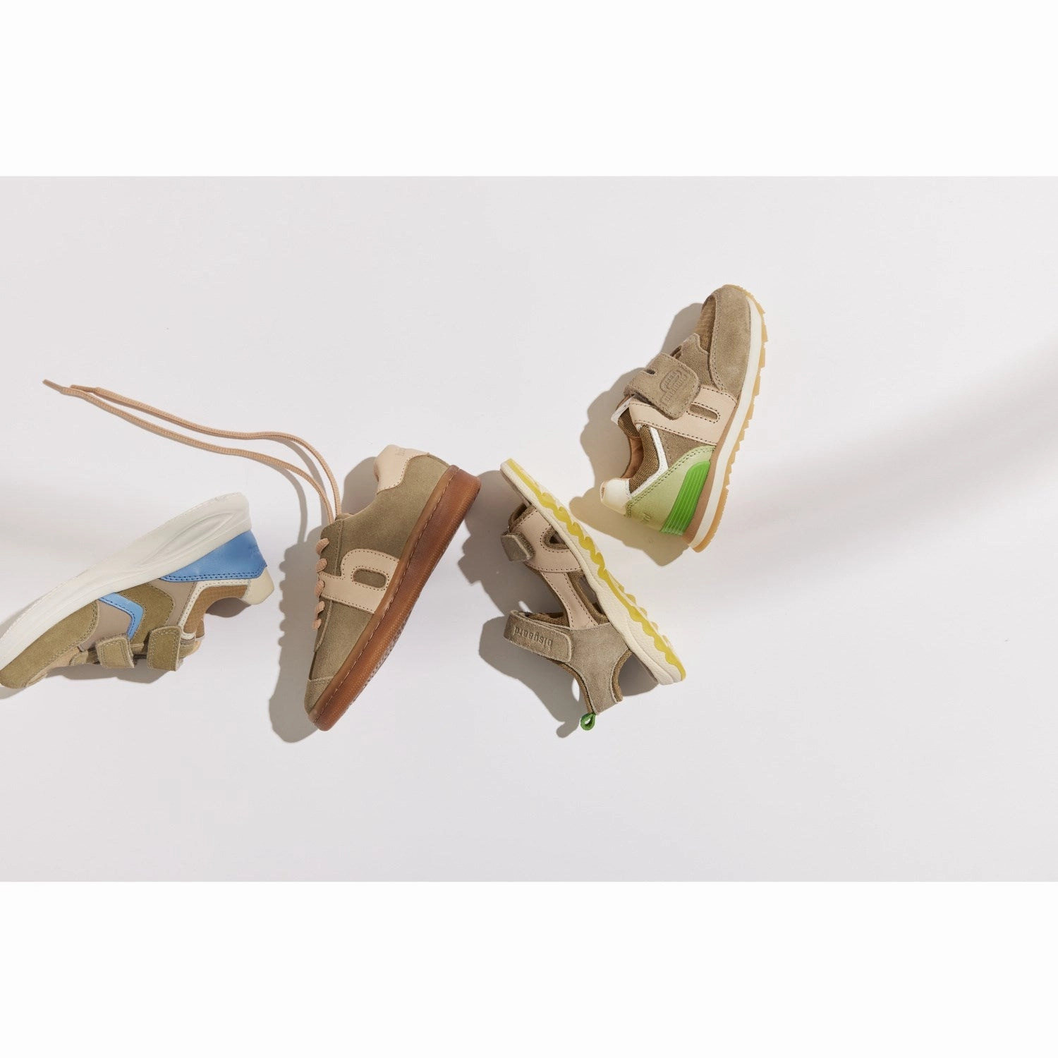 All Day Support Padded Power Bisgaard Khaki Winston Velcro Shoe