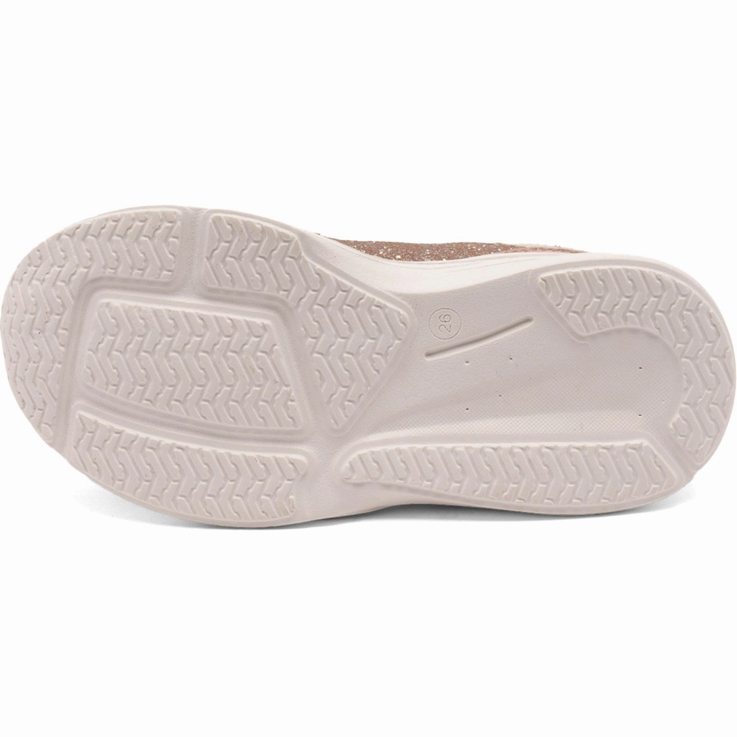 Bisgaard Taupe Glitter Yuki Glitter Velcro Shoe Synthetic Finish Breathable touch