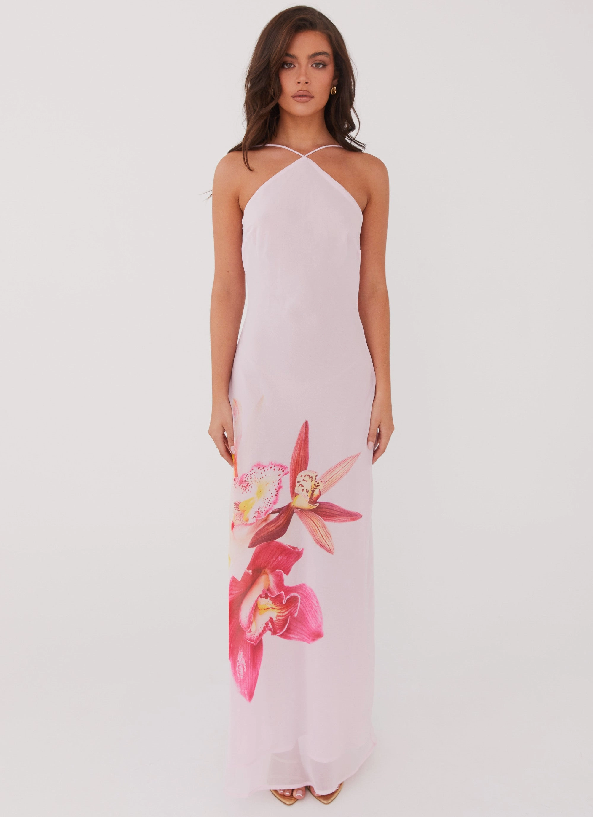 Work Flex Blossom Hearts Maxi Dress - Pink Peony