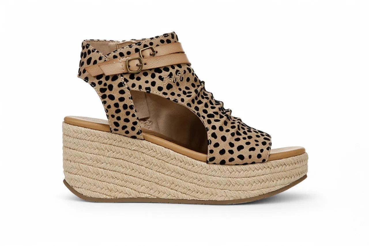 Blowfish Malibu Women's Brown Wedge Sandals - Lacey C Rope Sunday Vibe