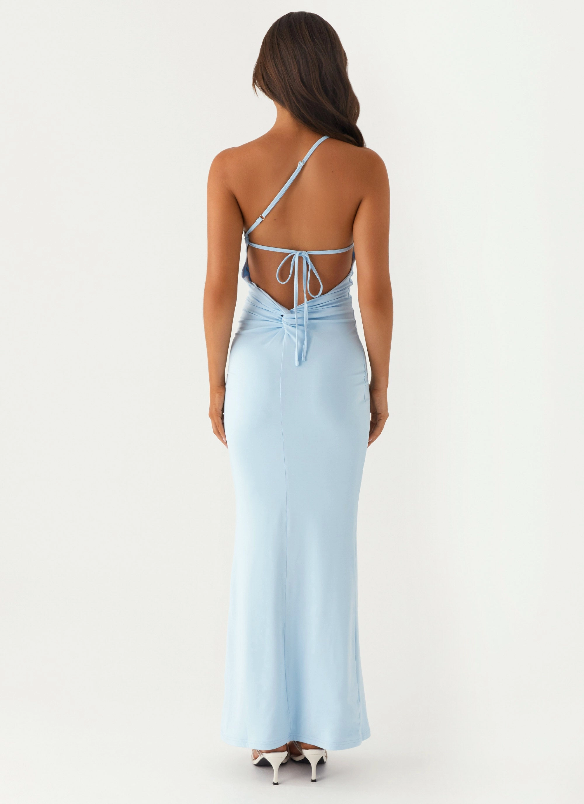 Claudia One Shoulder Maxi Dress - Blue Graceful Ease