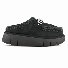 Good Arch Support Comfortable For Road Running Bounce Clog Metal Logo In Black