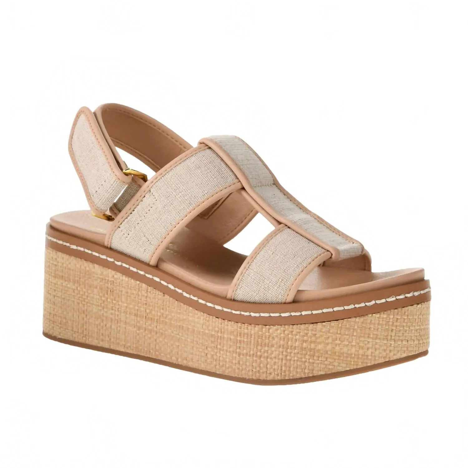Women's Seeking Sunshine Wedge In Beige Casual Beach Sandals