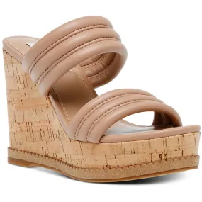 Wipeout Womens Faux Leather Cork Wedge Sandals Urban Go