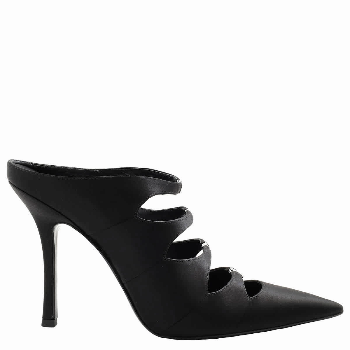 TractionOutsole T by Alexander Wang Black Lolita 105 Satin Mules
