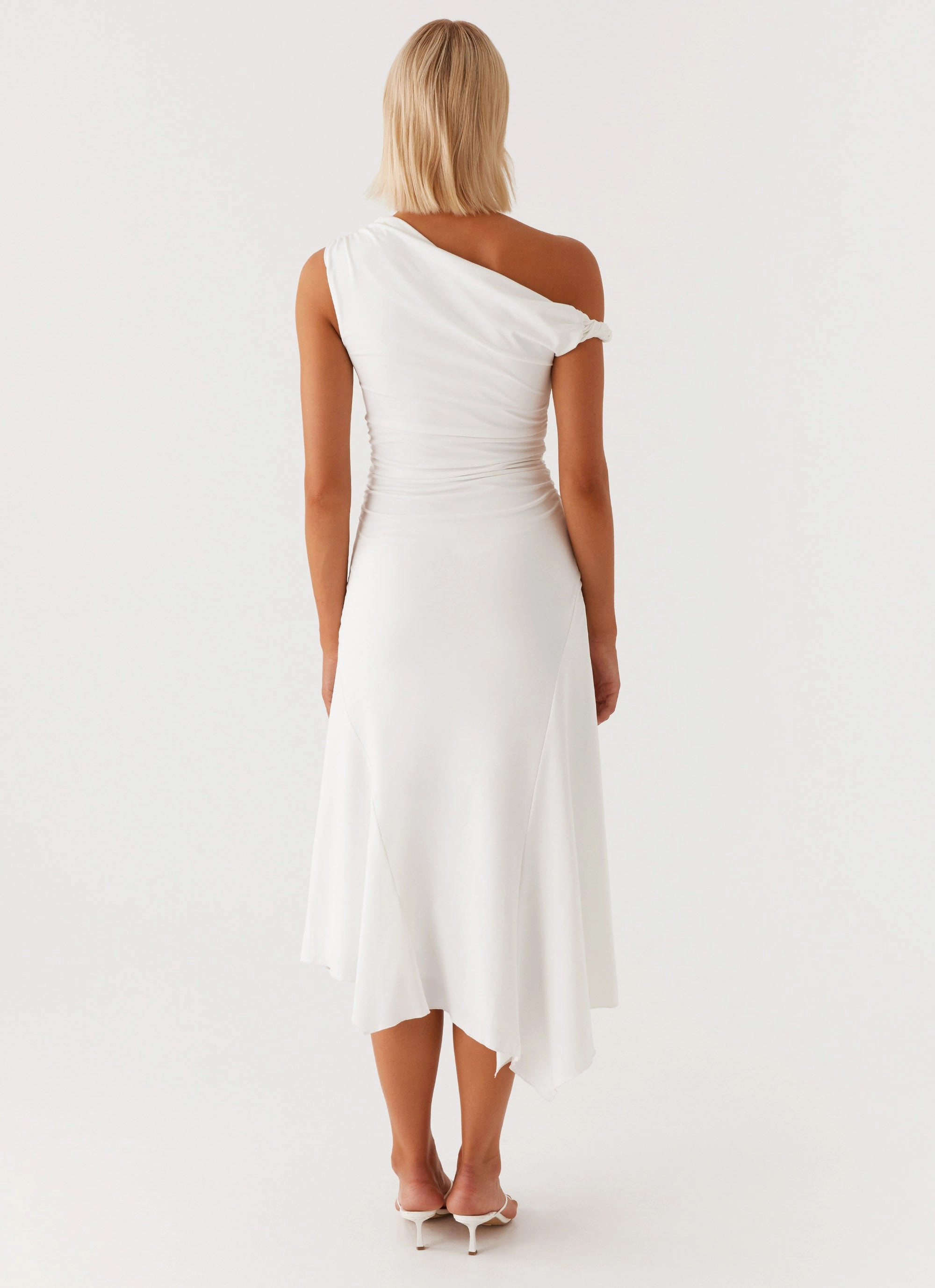 Byron Midi Dress - White Maternity-Fit