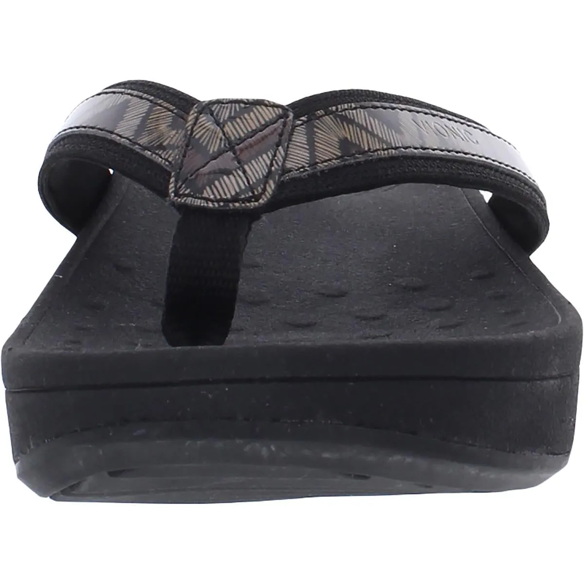 Everyday Comfort High Tide Womens Leather Wedge Thong Sandals