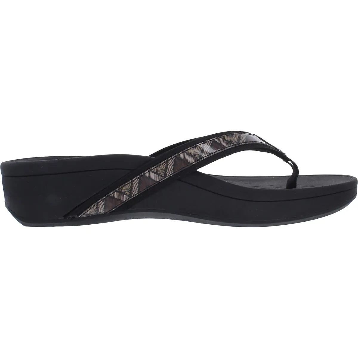 Adjustable Backstrap Closure High Tide Womens Leather Wedge Thong Sandals