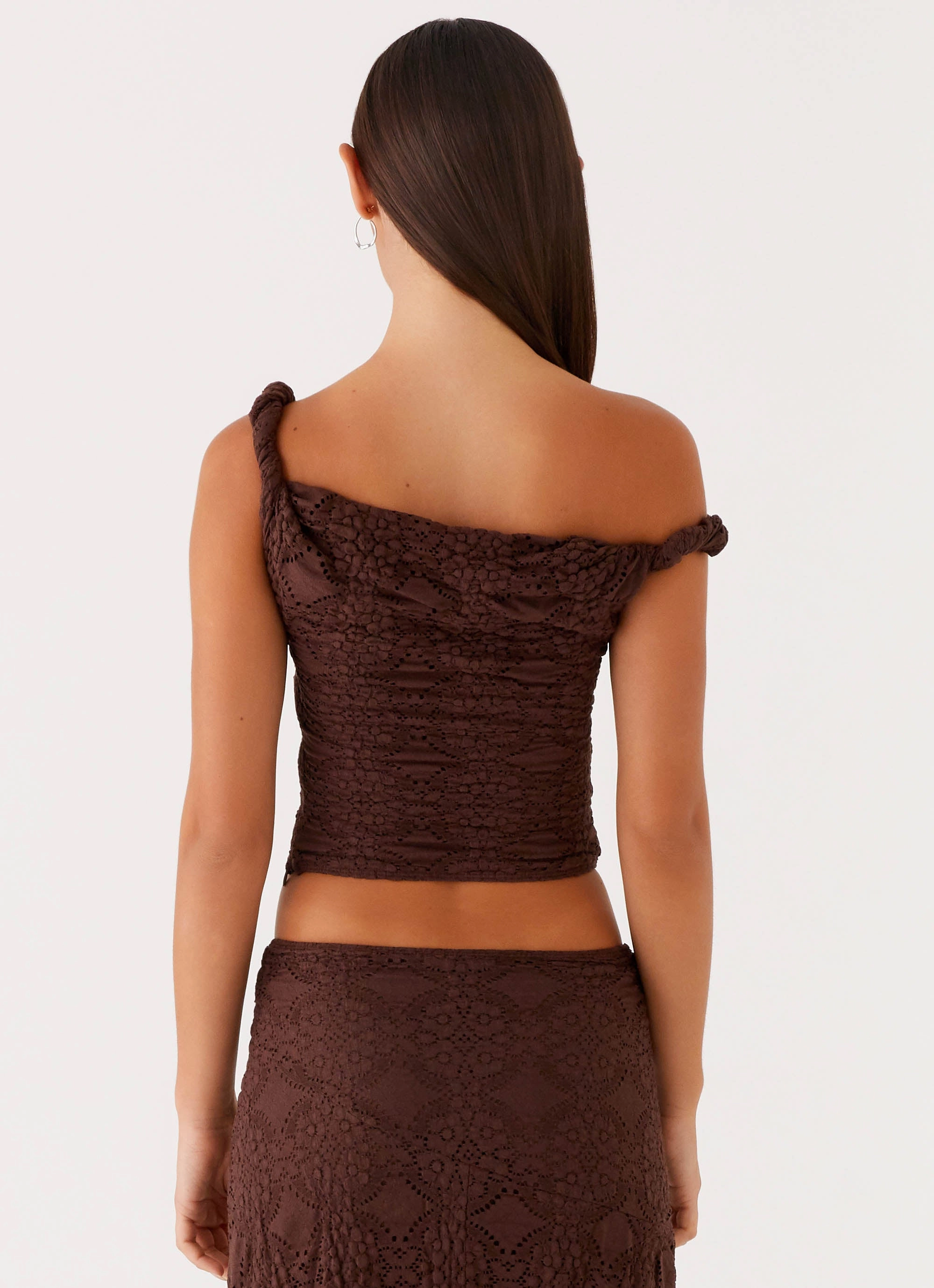 Chilly Weather Wear Diamond Sky Top - Chocolate