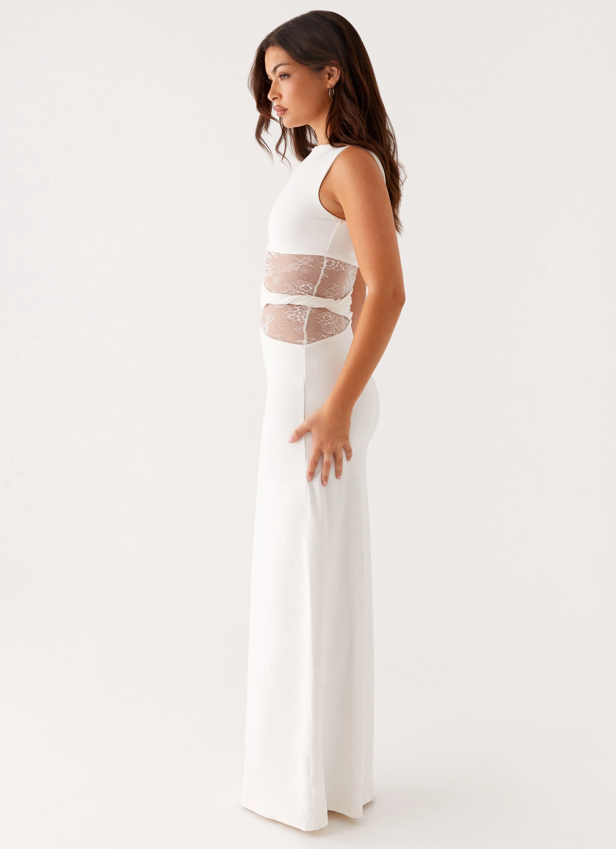 Slim Silhouette Karma Maxi Dress - White