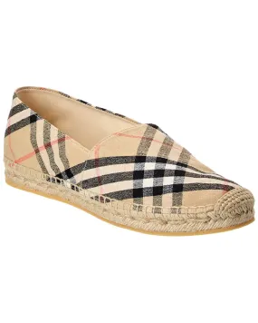 Stylish Comfortable Outdoor Shoes Burberry Mews Check Linen Espadrille