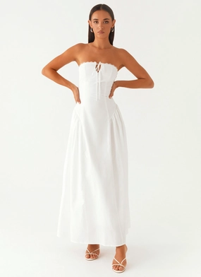 Burleigh Maxi Dress - Ivory Calm Drape