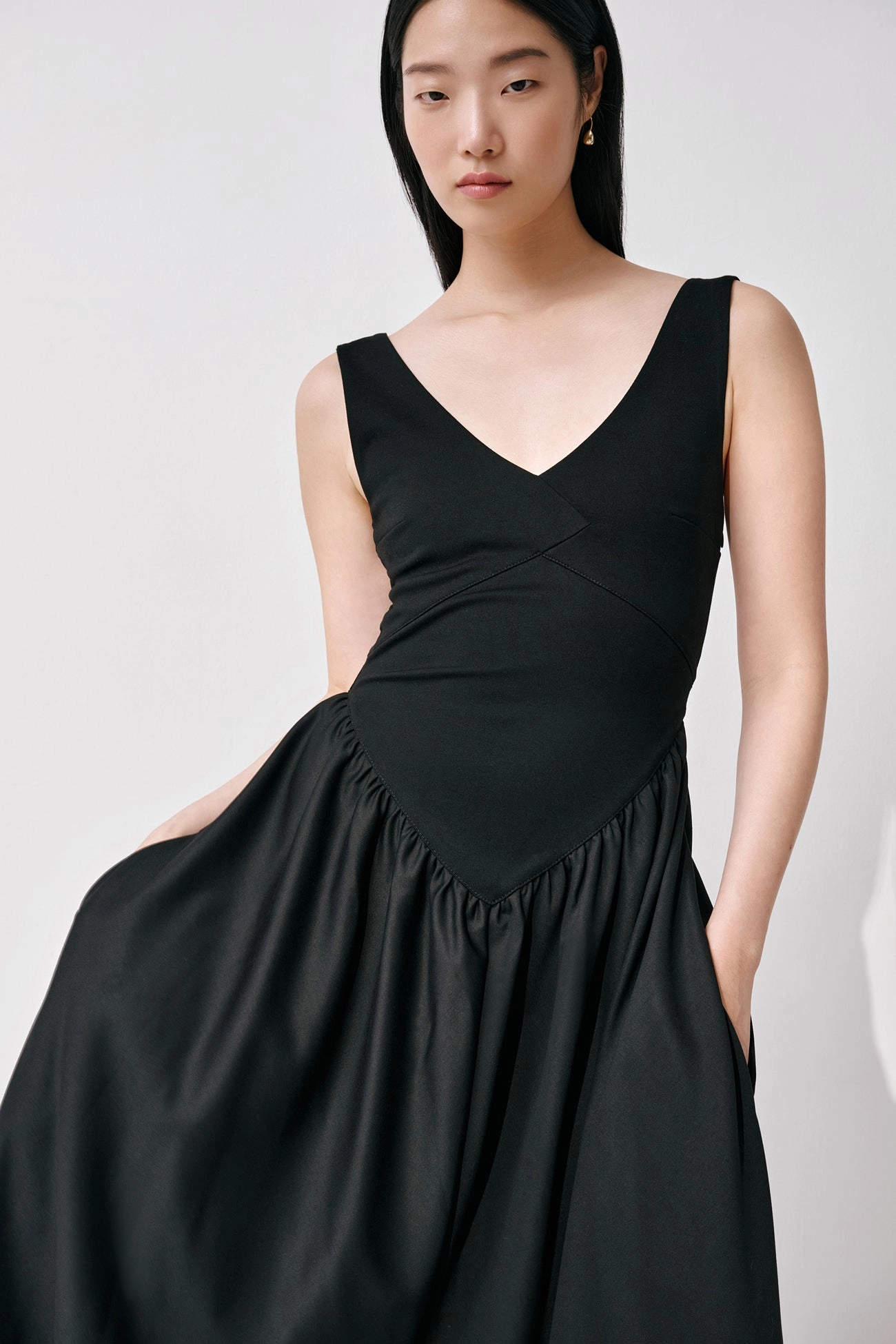 Flared-Hem Evening Tone Cammi Dress