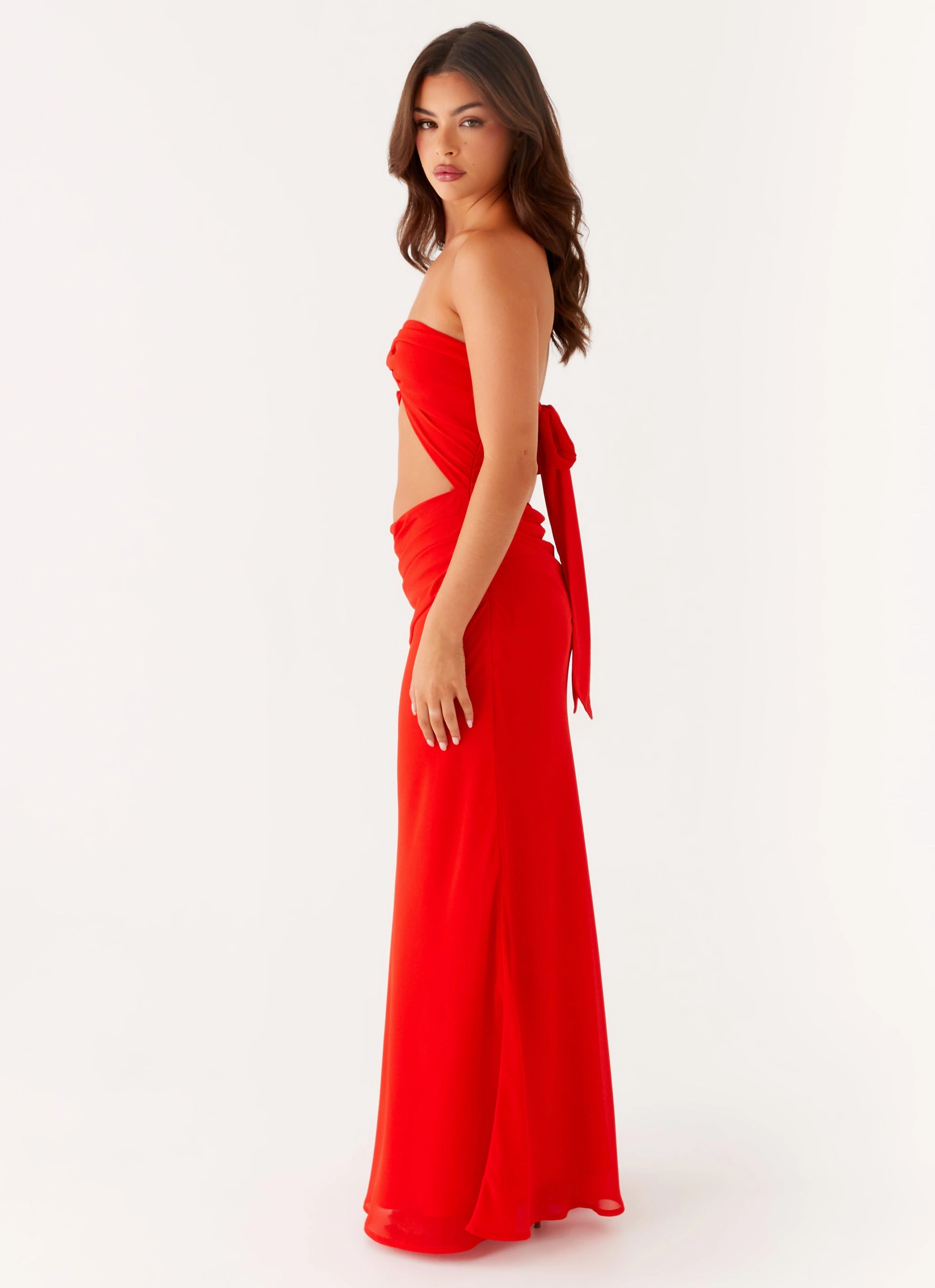 High-waisted evening piece Carla Maxi Dress - Red