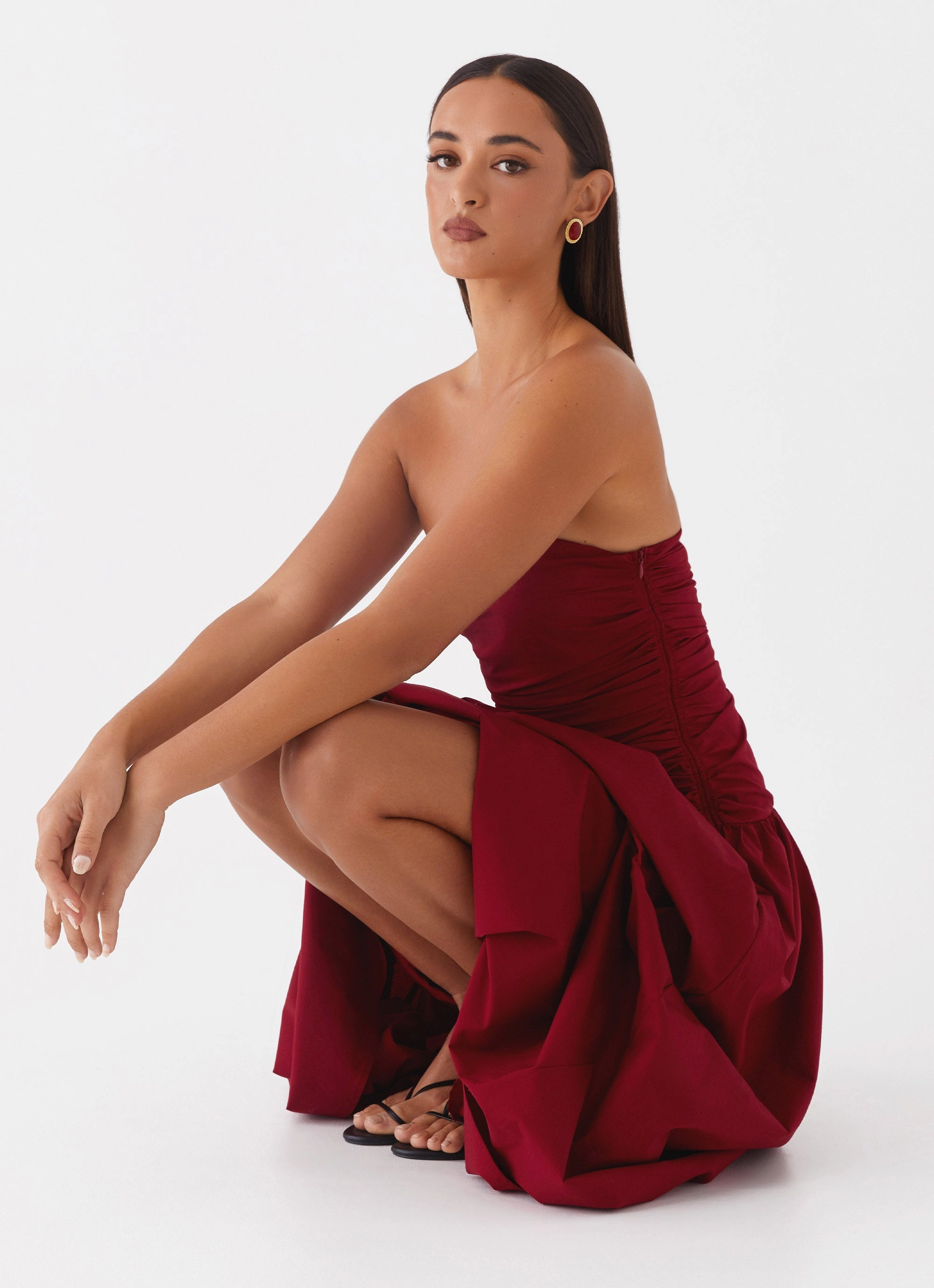 Carmel Maxi Dress - Merlot Feminine Movement Feminine Details