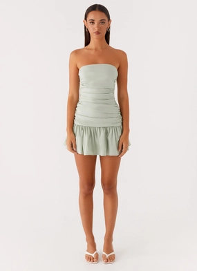 Carmel Mini Dress - Sage Shape Hug