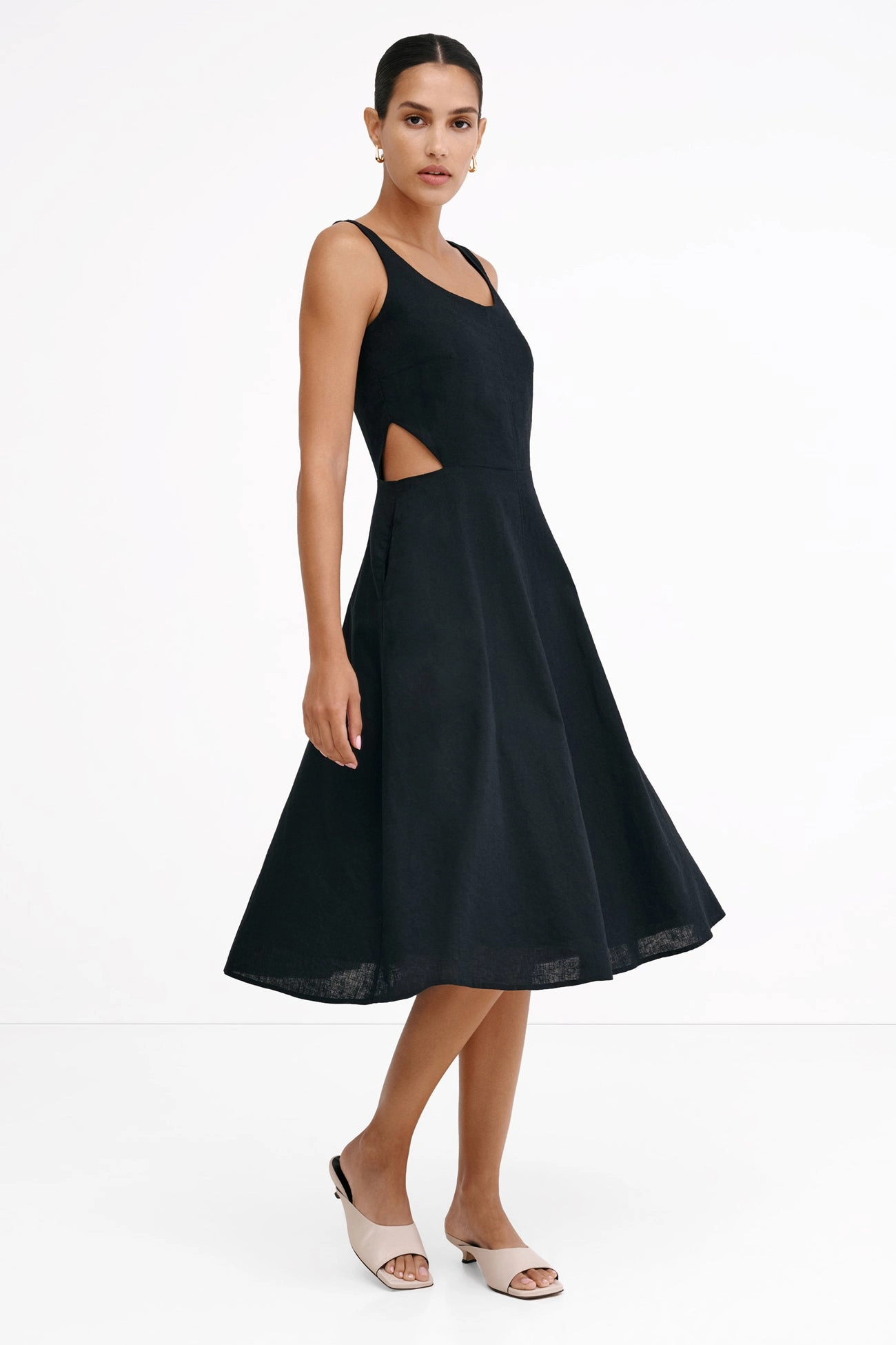 All Gender Fit Caroline Linen-Blend Dress