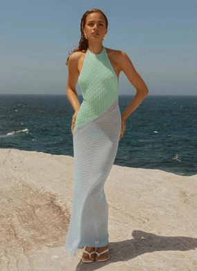 Slimming Shape Bare Glow Caspa Crochet Maxi Dress - Multi