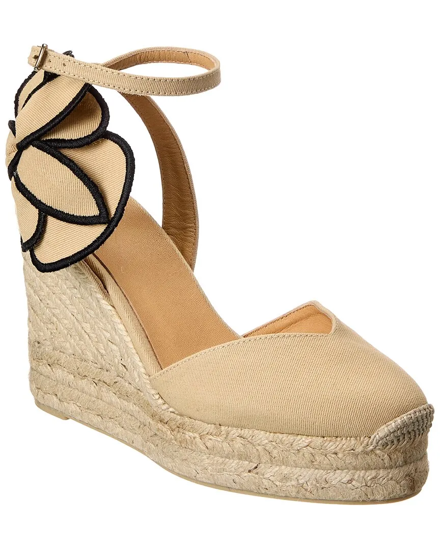 Casta?er Coco Canvas Wedge Sandal Off Duty