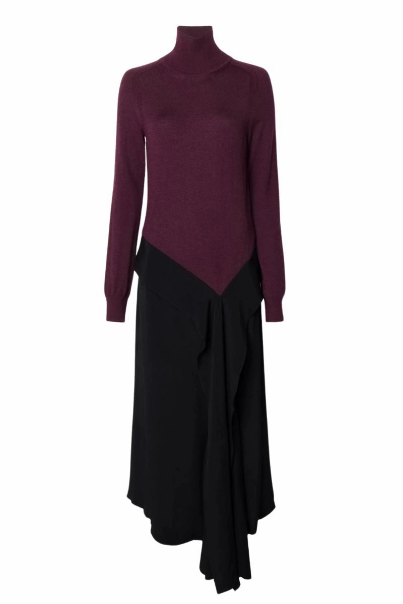 Structured Fit Clean Comfort High Neck Tie Detail Dress