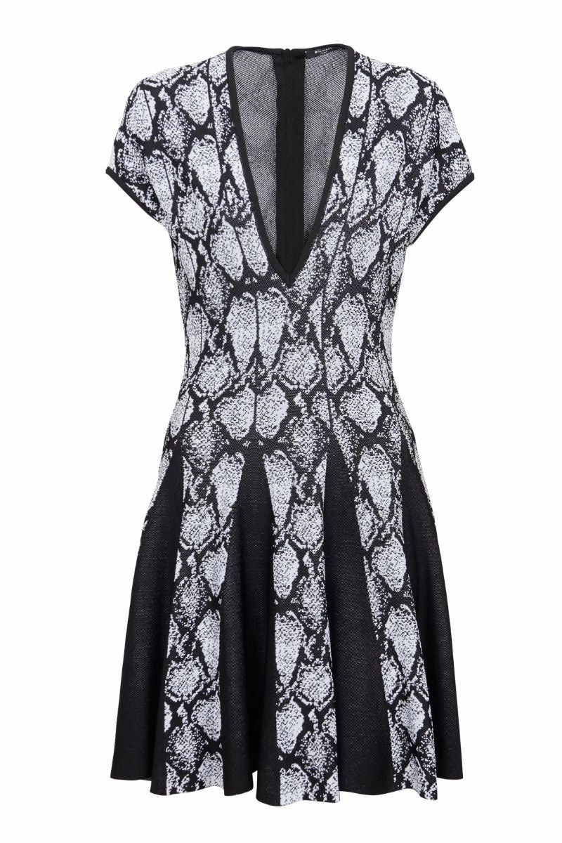 Snakeskin Jacquard Dress Light Rhythm NoiseFreeFabric