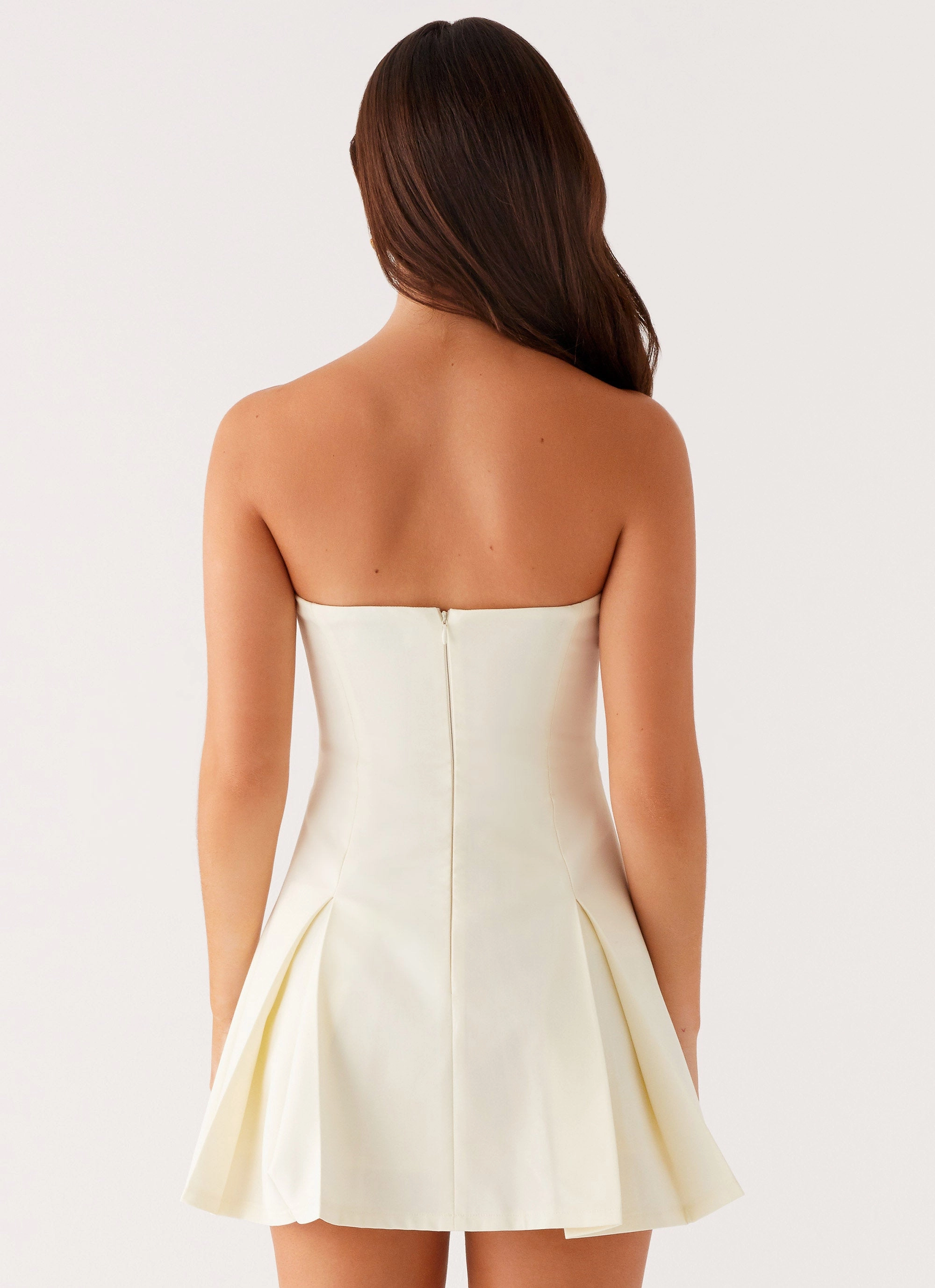 Victoria Strapless Mini Dress - Butter Smart Fabric