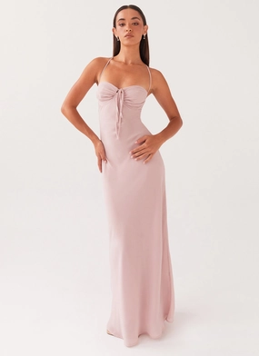 Aveline Maxi Dress - Mauve Neutral Finish
