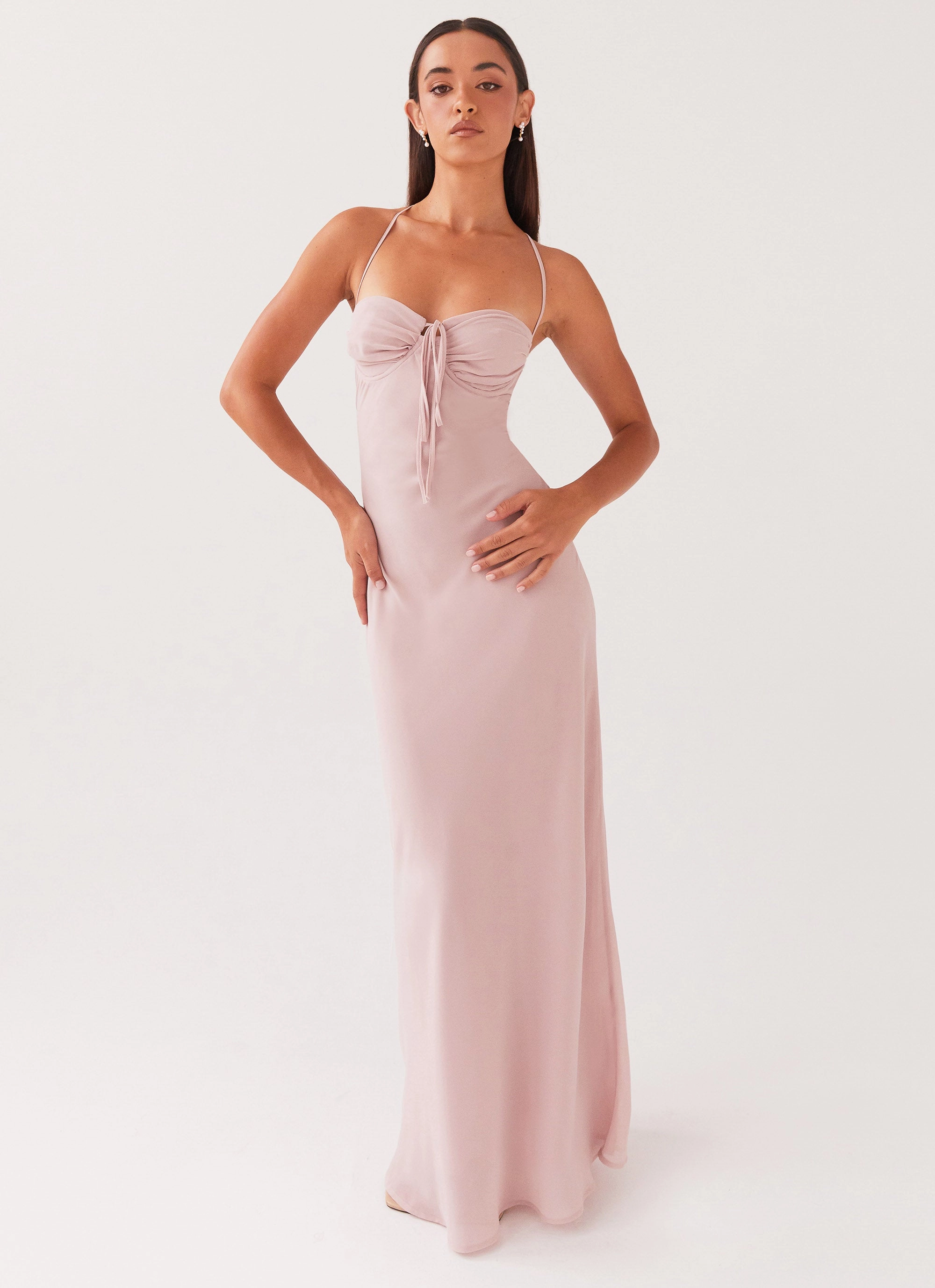 Aveline Maxi Dress - Mauve Neutral Finish