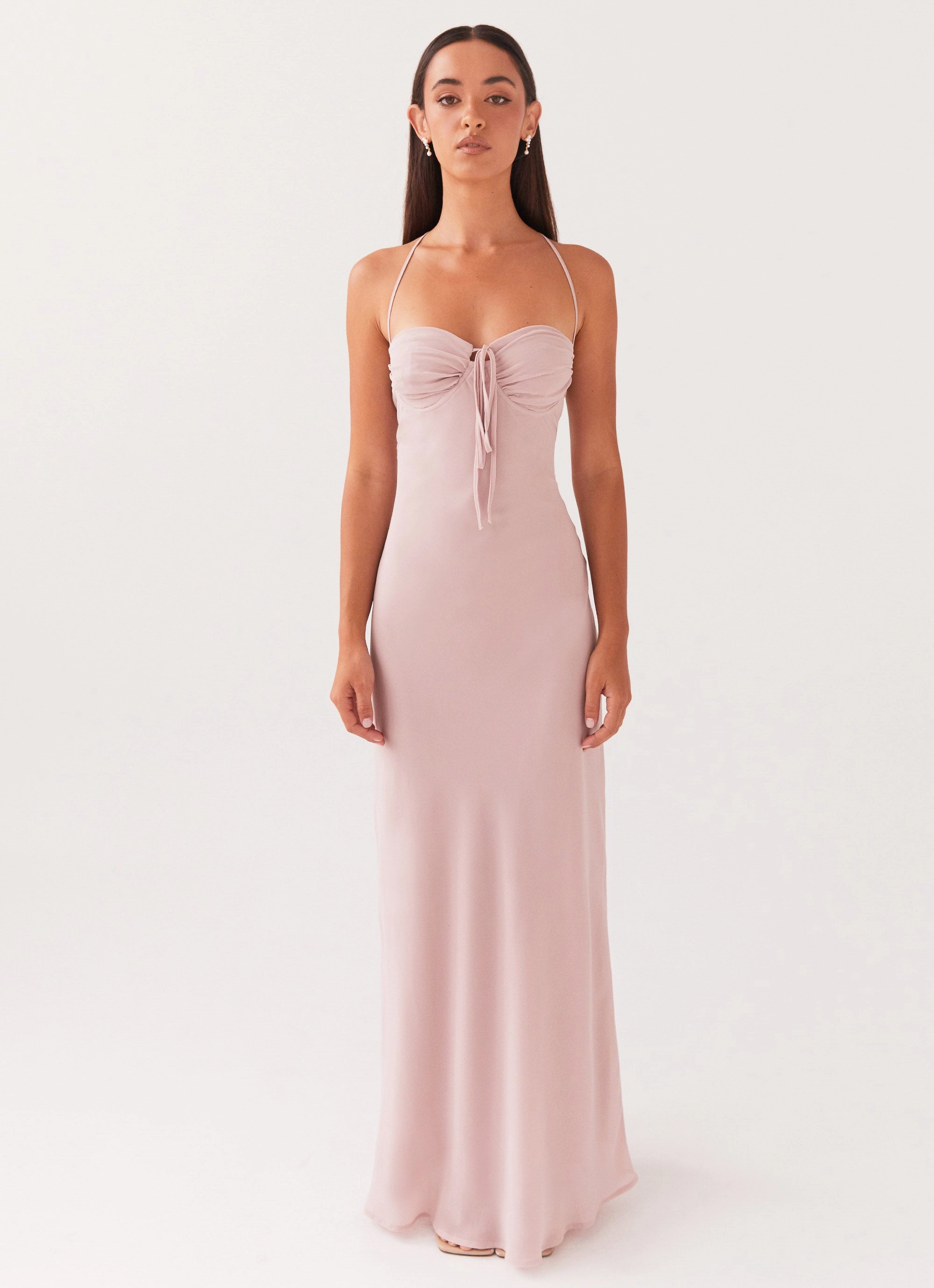 Bright Accent Aveline Maxi Dress - Mauve