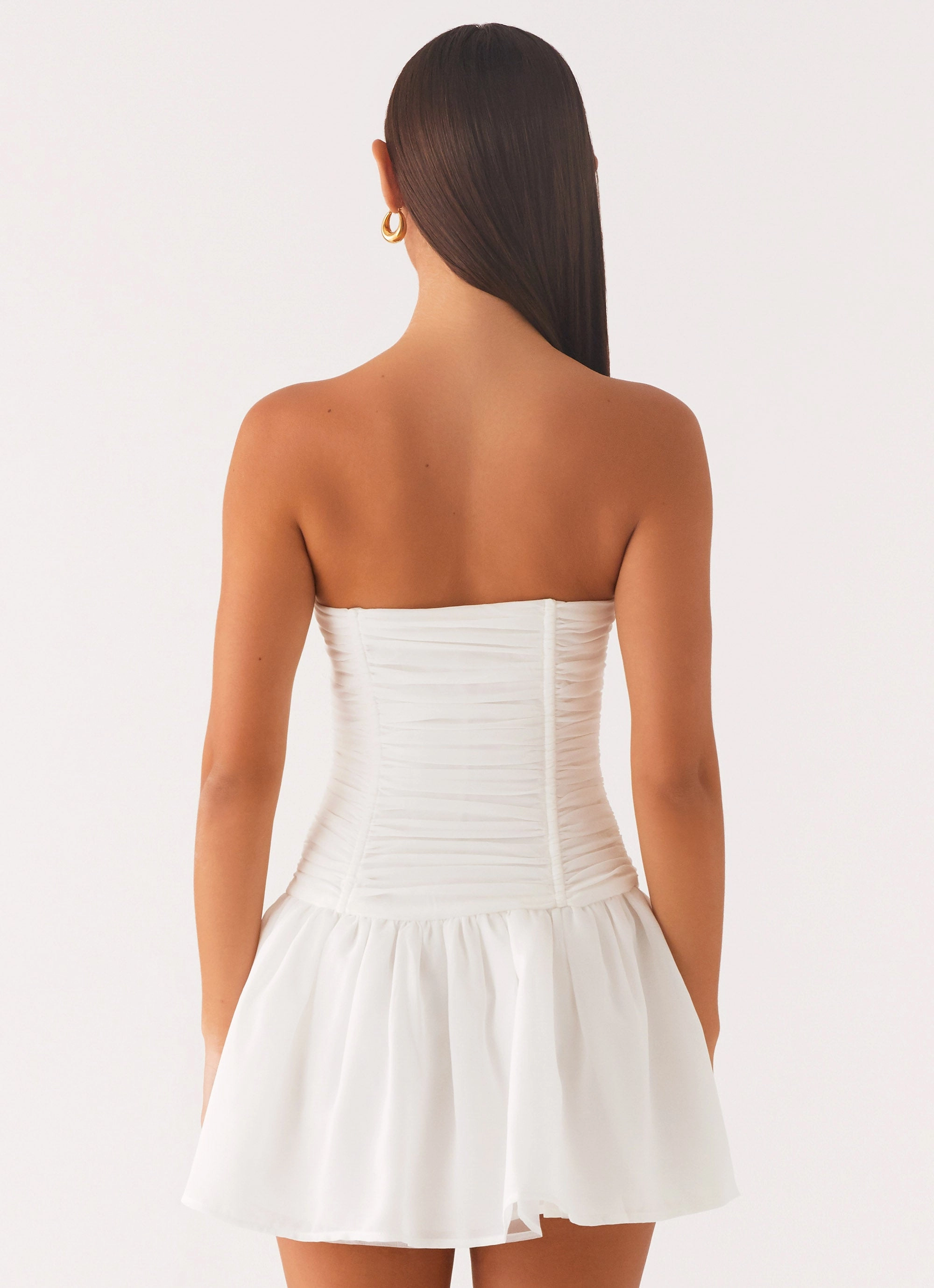 Air Touch Minimal Details Meadow Dreams Mini Dress - White