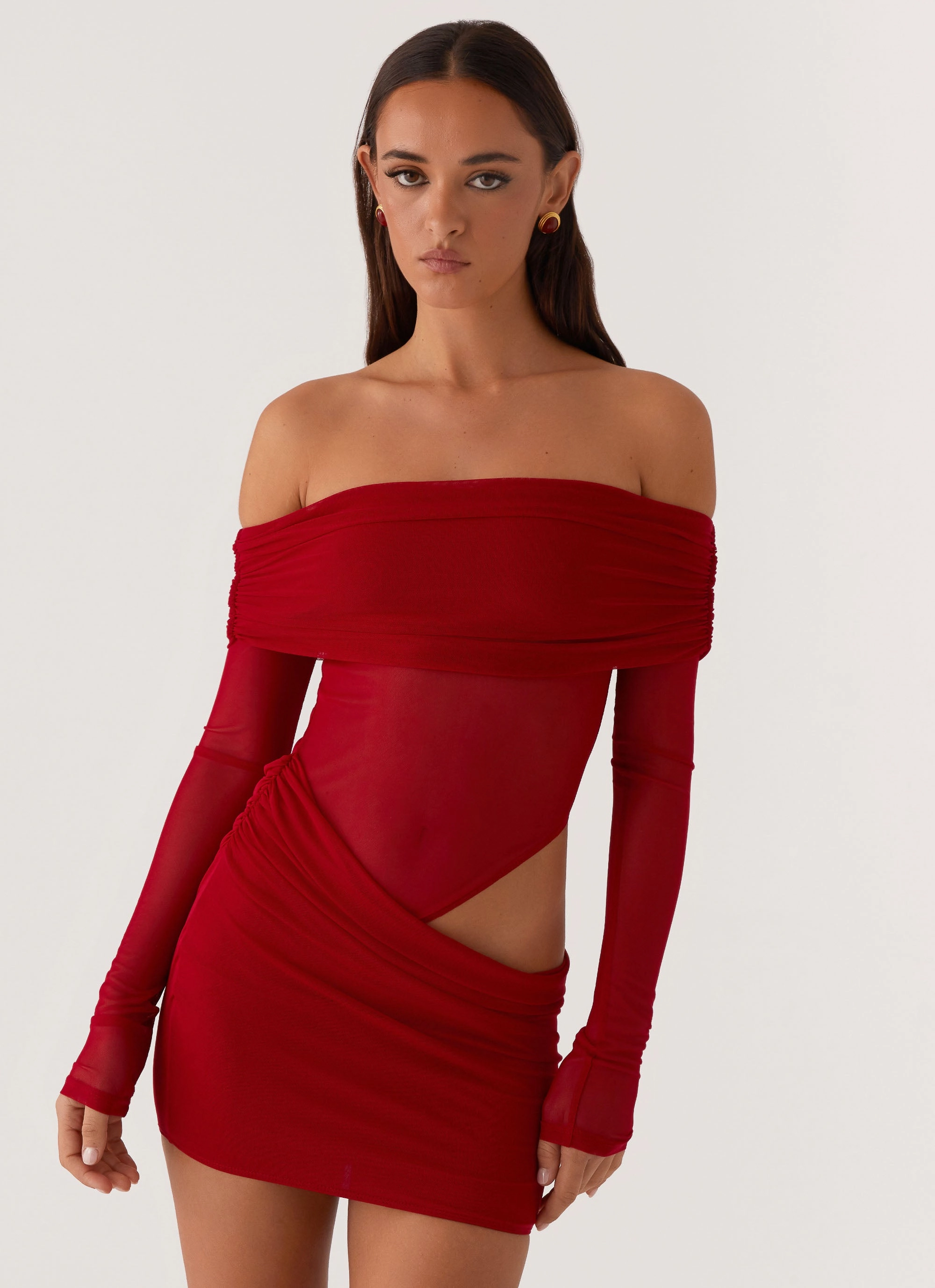 Cocktail-Party No Doubt Mini Dress - Red