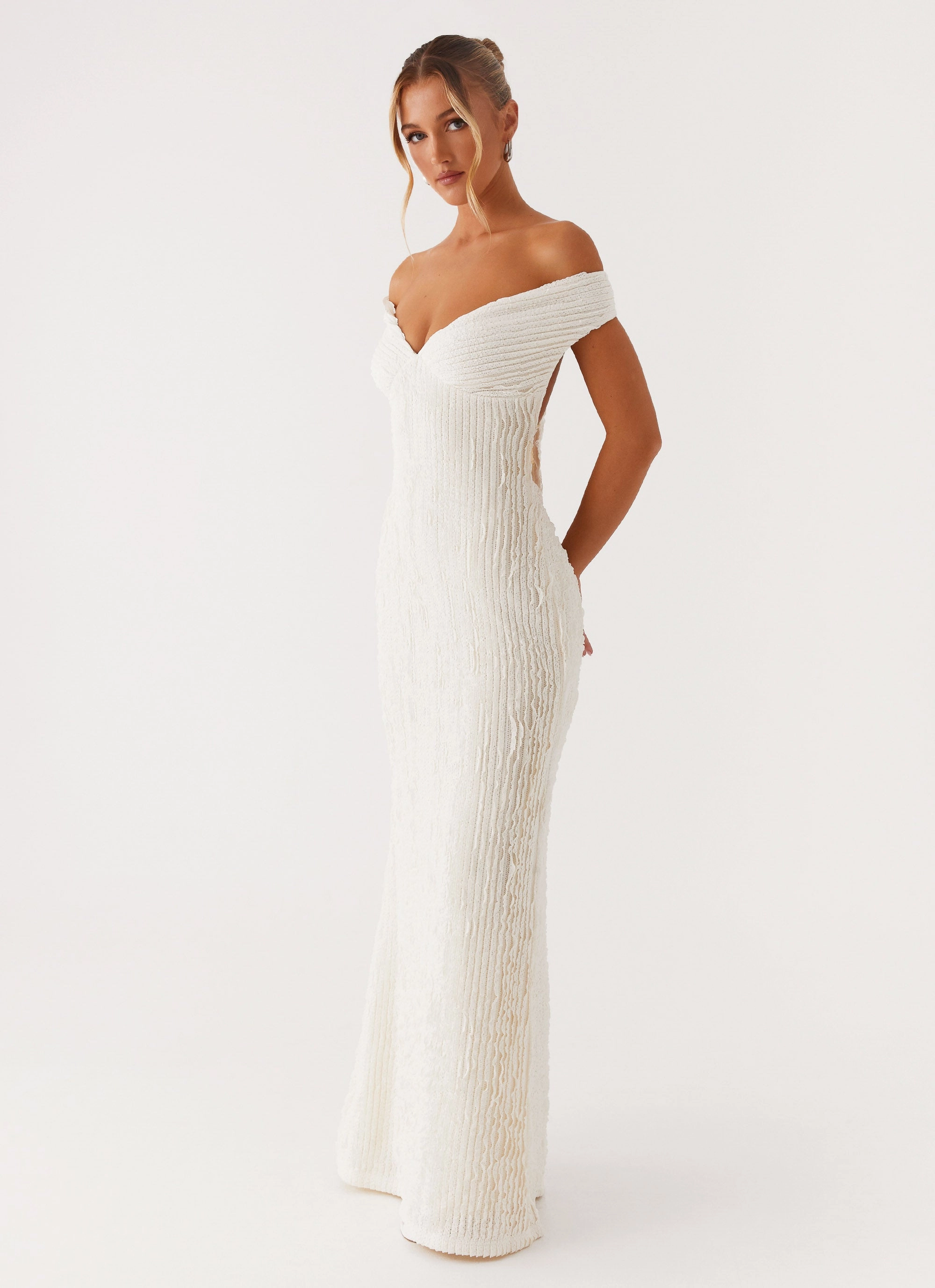 Chantelle Maxi Dress - Ivory Soft Contour