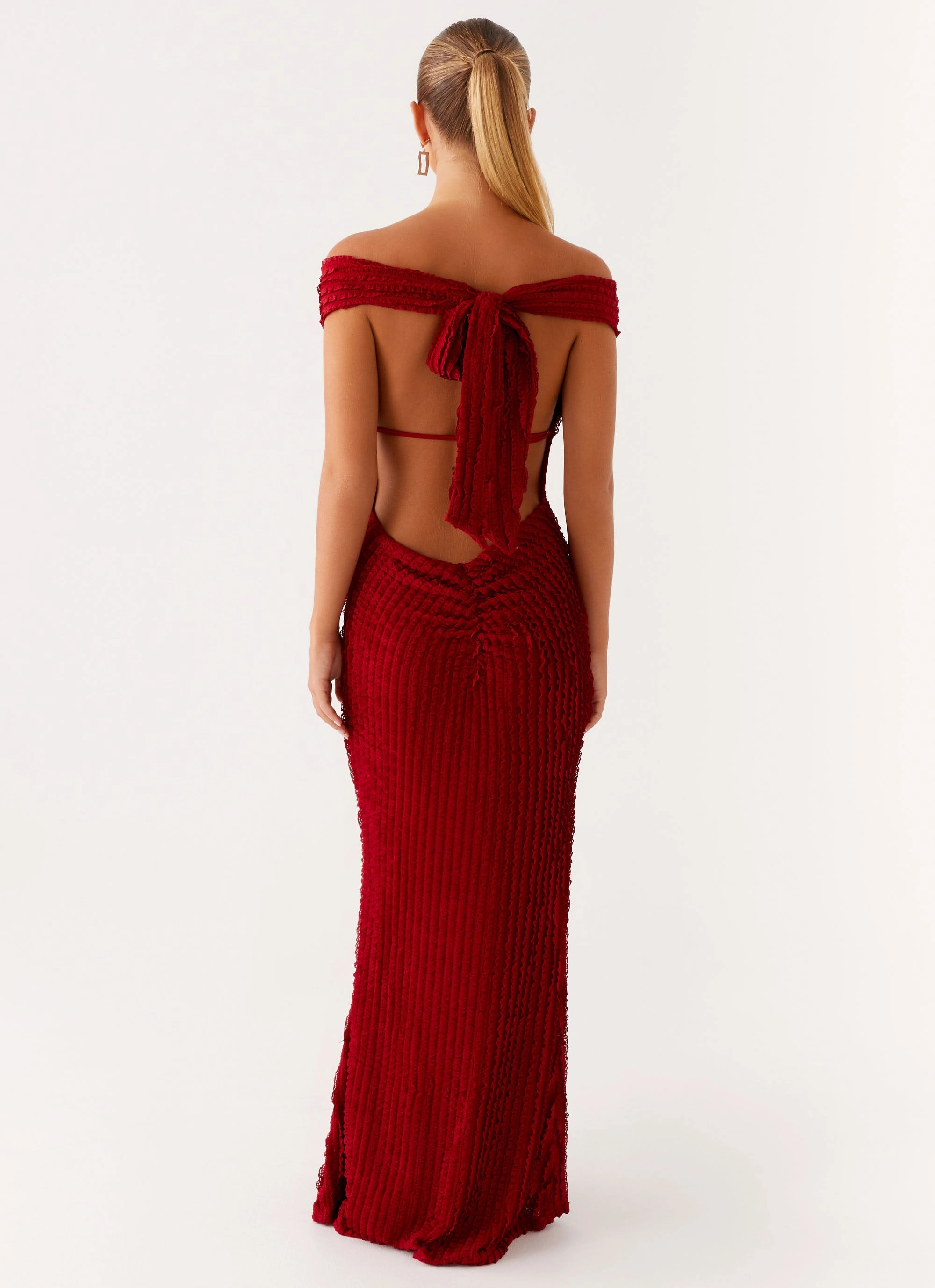 Chantelle Maxi Dress - Red Seasonal Fit