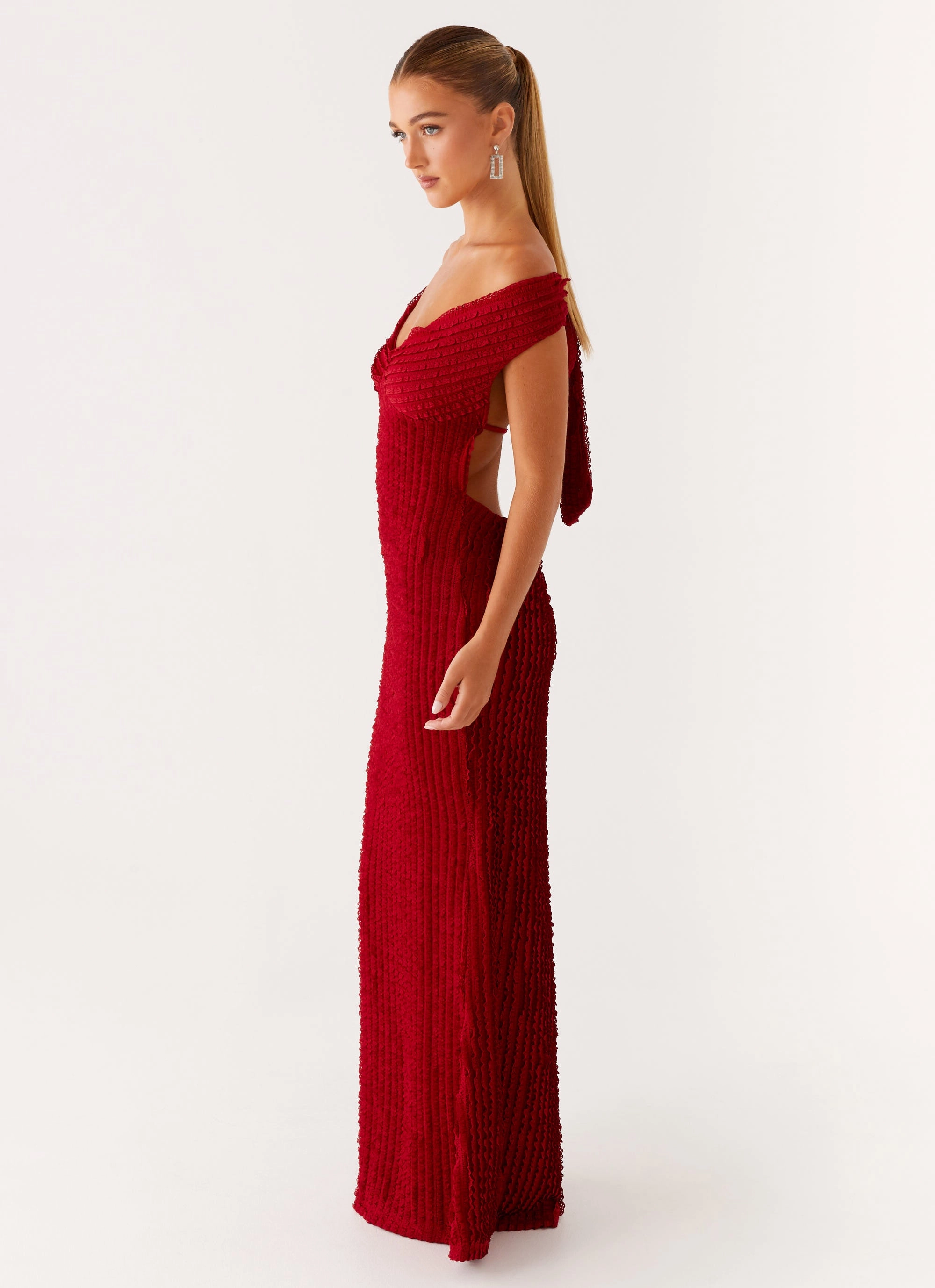 Chantelle Maxi Dress - Red Holiday-Party New Mood