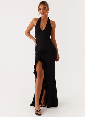 Charmed By You Maxi Dress - Black Euro Ease Convertible-Style
