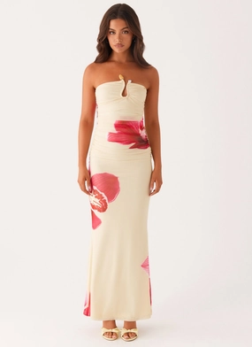 Rudy Maxi Dress - Orchid Yellow Texture Blend