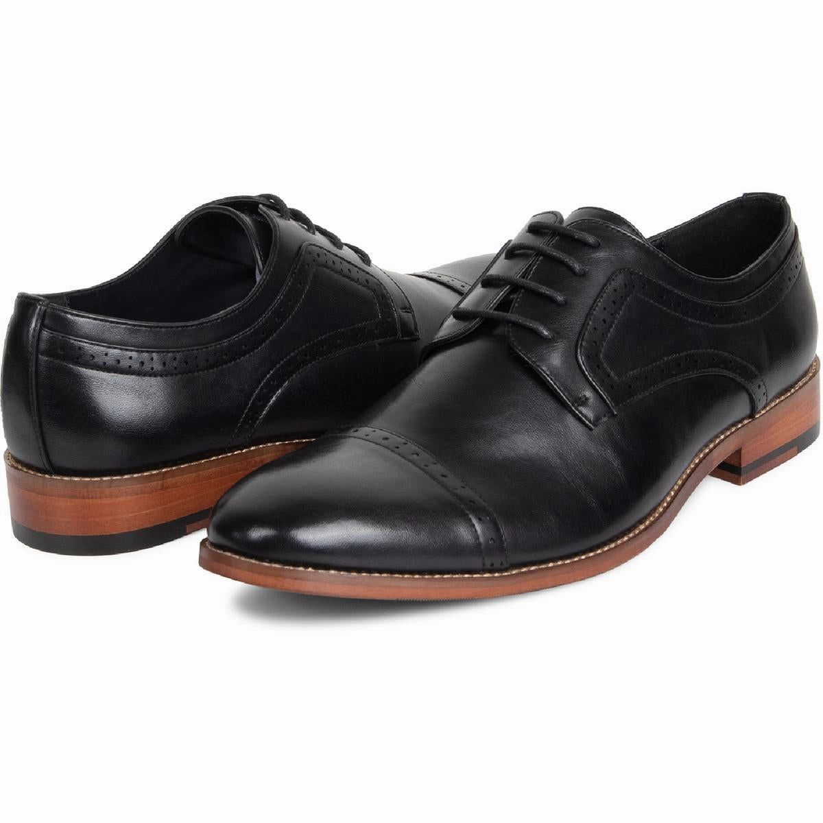Cheer Lace Up Mens Faux Leather Brogue Oxfords Stylish Layers