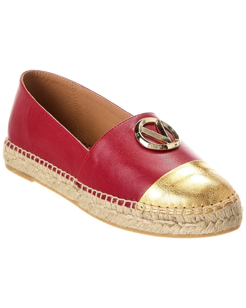 Thick sole Valentino by Mario Valentino Pineta Leather Espadrille