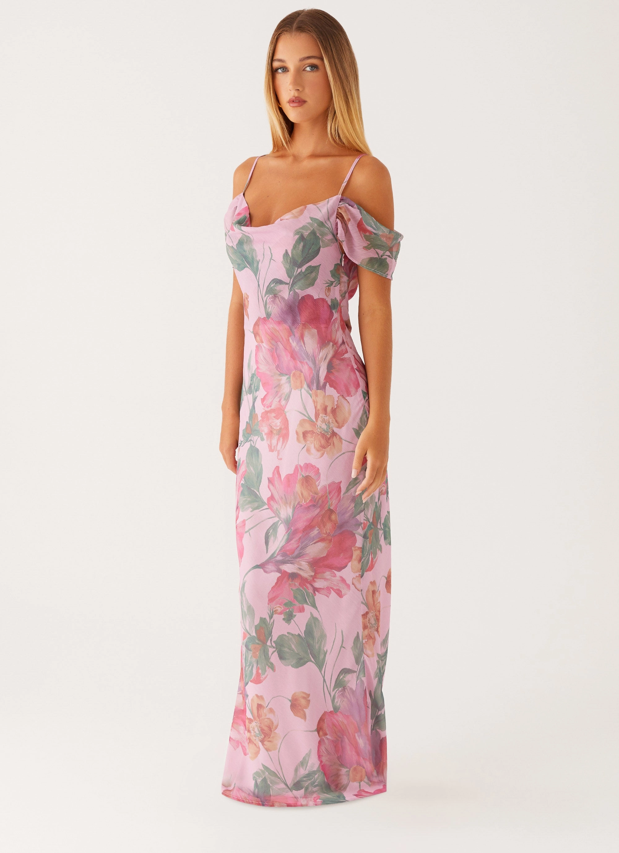 Day Glow Seline Maxi Dress - Pink Floral