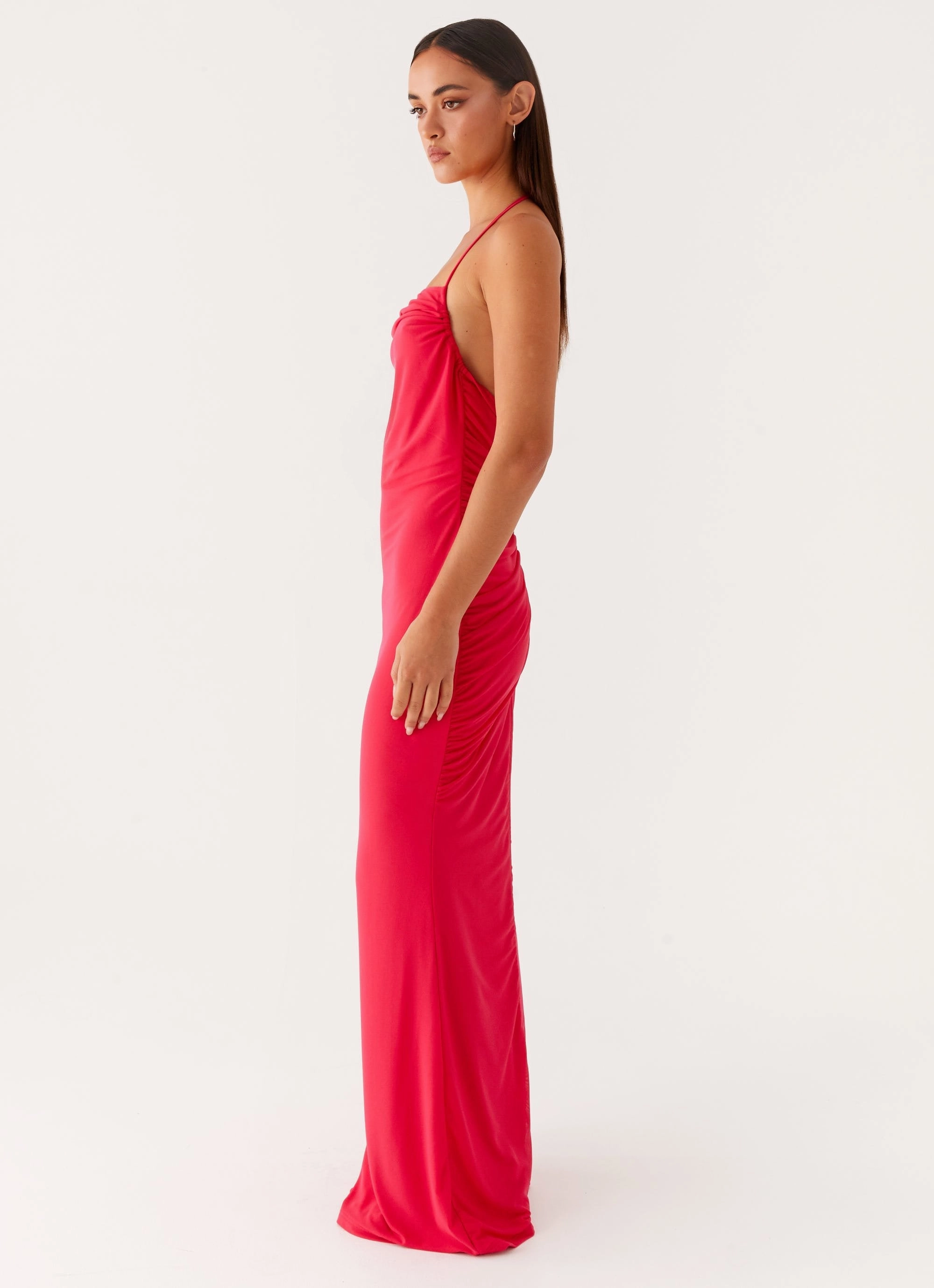 Amari Maxi Dress - Raspberry Elegant Vibe Night Charm