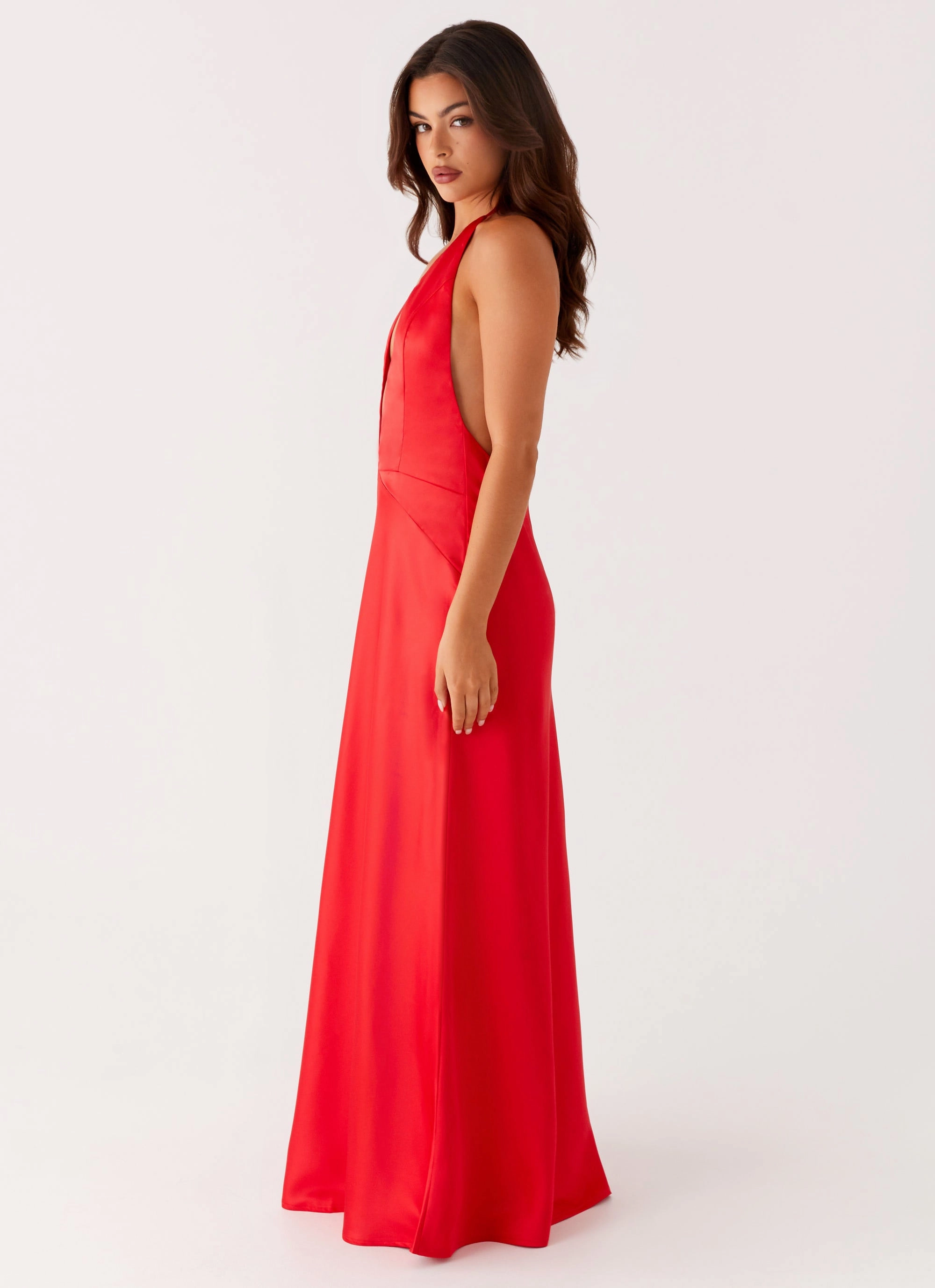 Romance Glow Idol Maxi Dress - Red