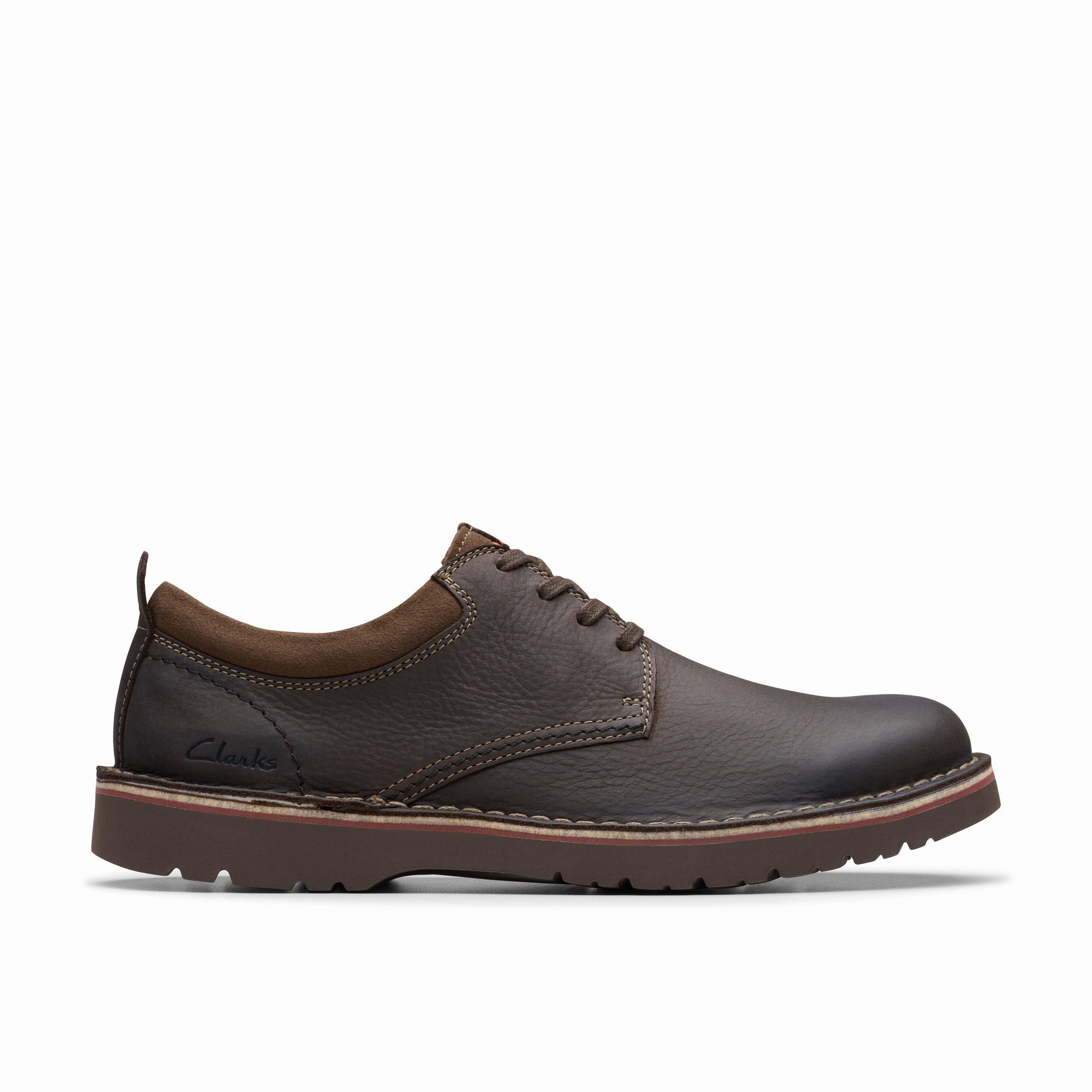 Clarks Eastridge Low in Brown Leather Office Meeting Versatile Looks